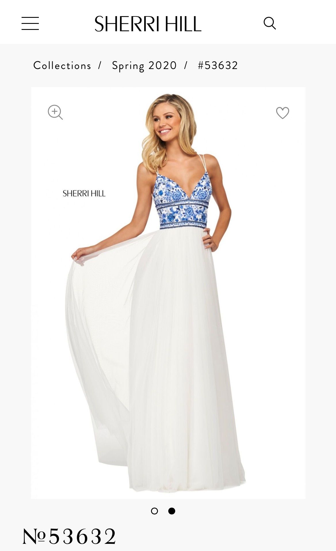 Sherri Hill Size 6 Prom Floral White Floor Length Maxi on Queenly