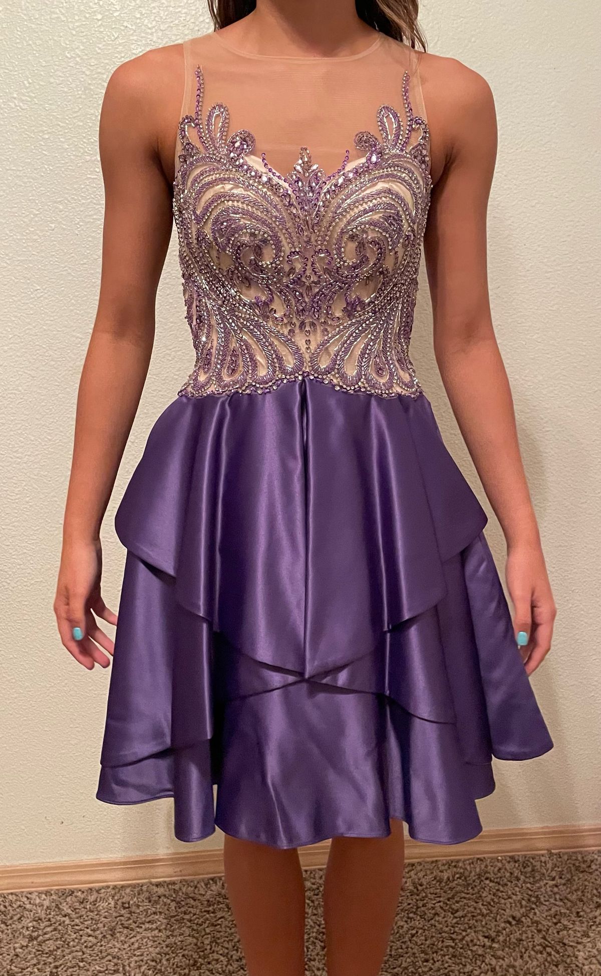 Size 0 Prom Purple Cocktail Dress on Queenly