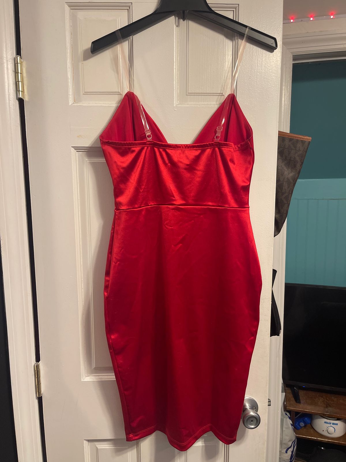 Size 8 Red Side Slit Dress on Queenly