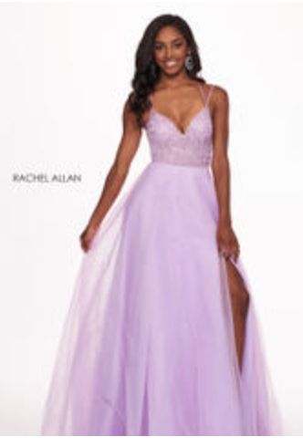 Romantic light purple or pastel lilac ruffled off the shoulder A-line  wedding/prom dress - various styles