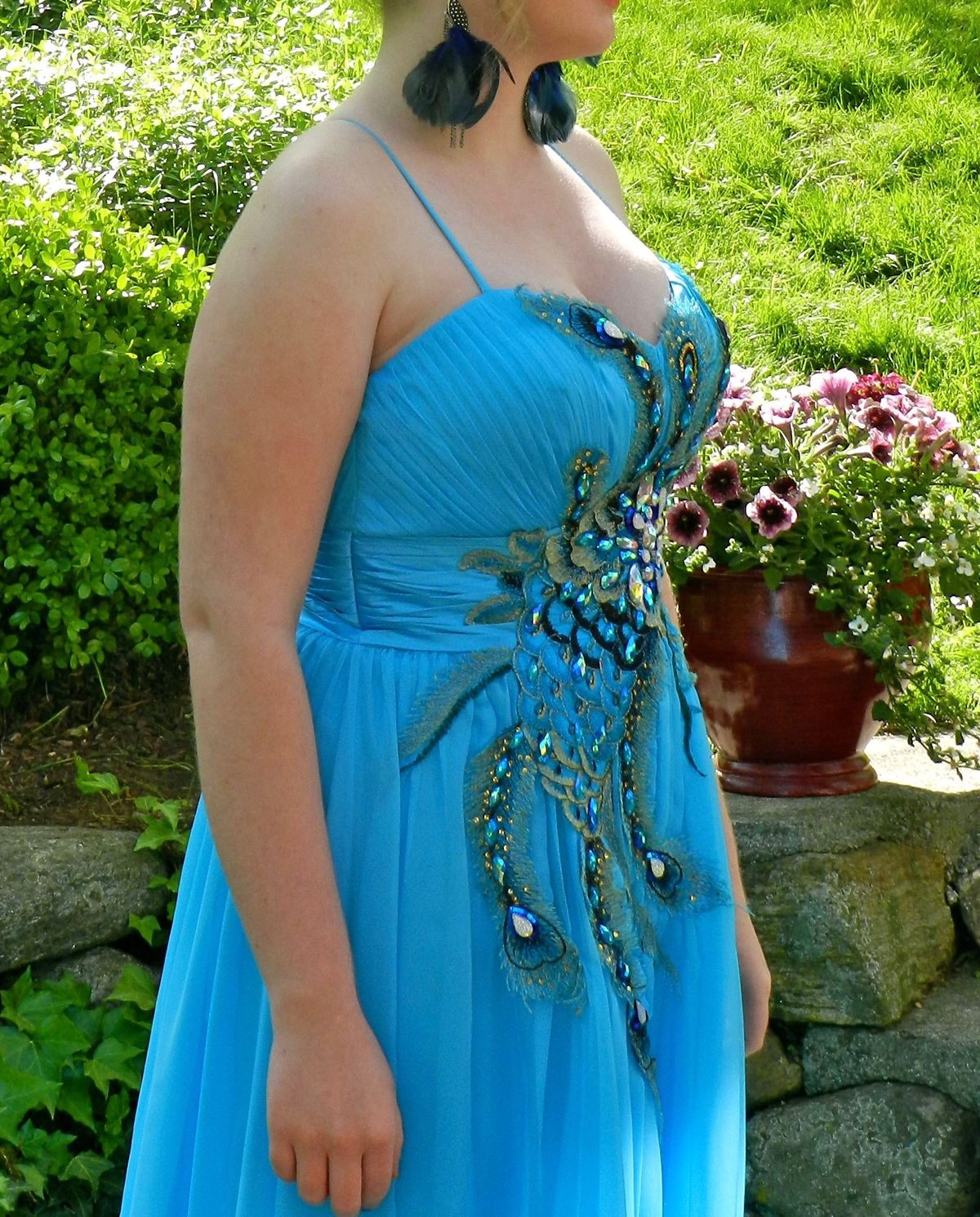 Blush Prom Size 10 Prom Blue A-line Dress on Queenly