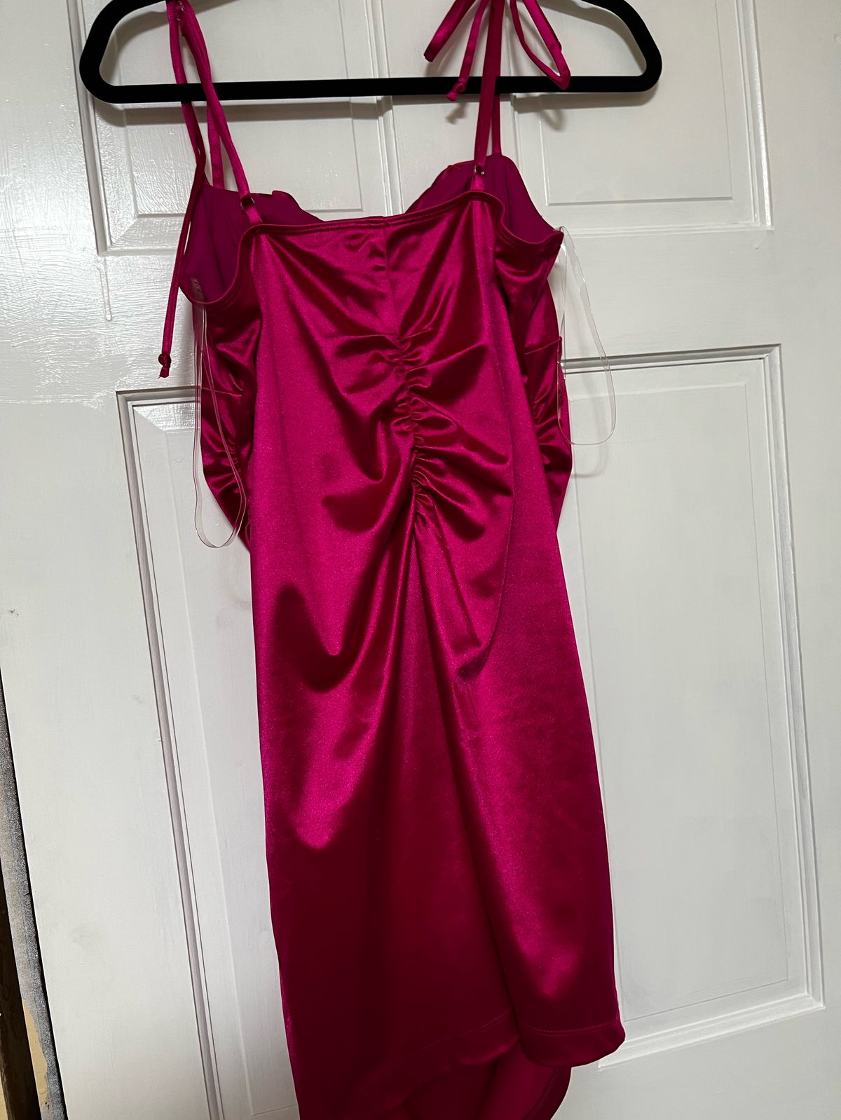 Size L Homecoming Satin Pink Cocktail Dress on Queenly