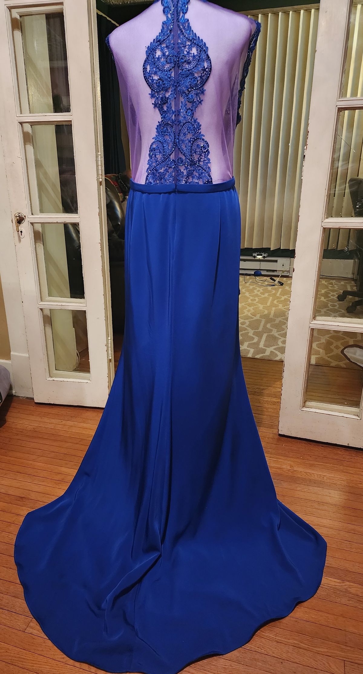 Alyce Plus Size 18 Blue Floor Length Maxi on Queenly