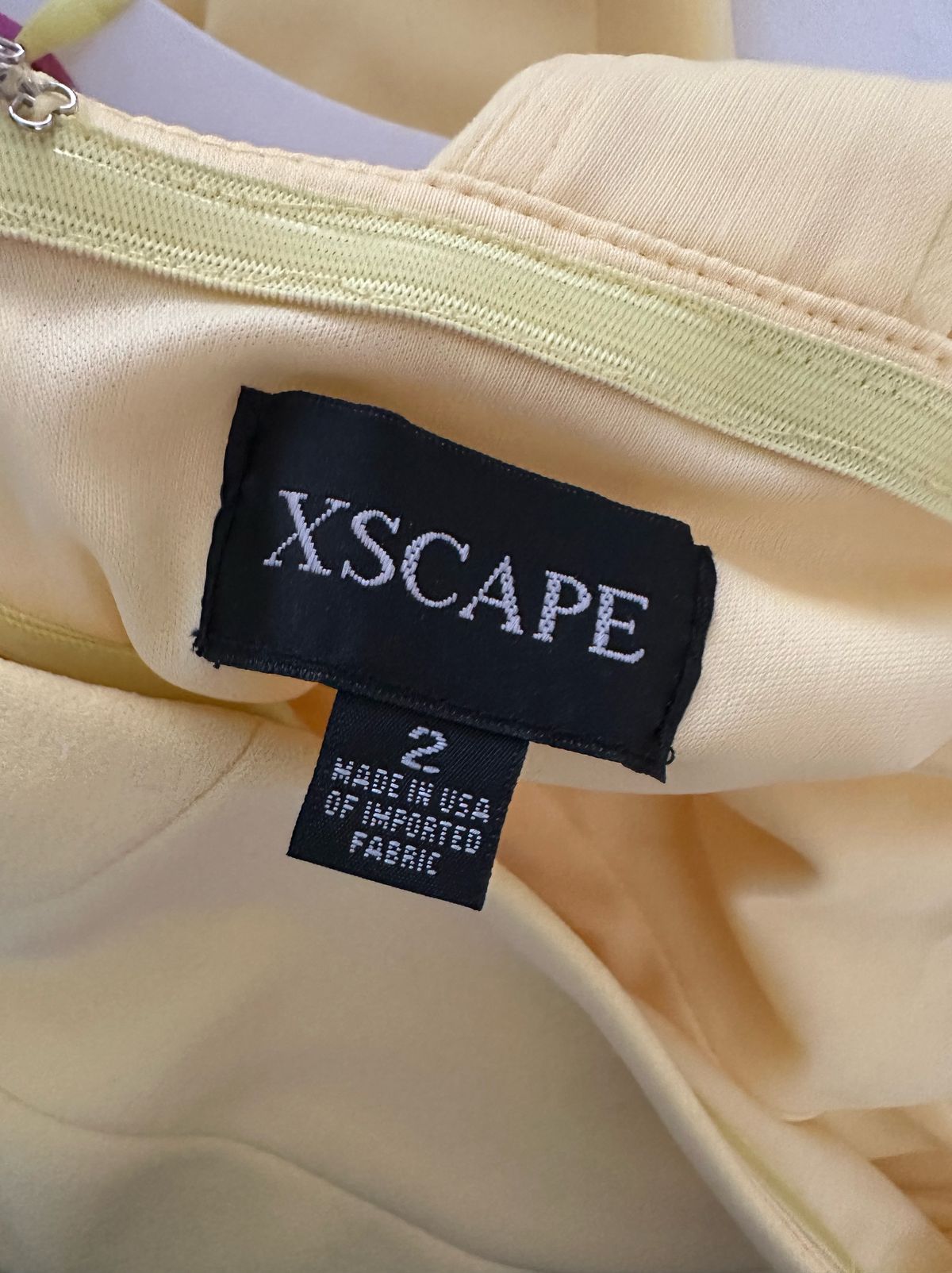 Xscape Size 2 One Shoulder Yellow Side Slit Dress on Queenly