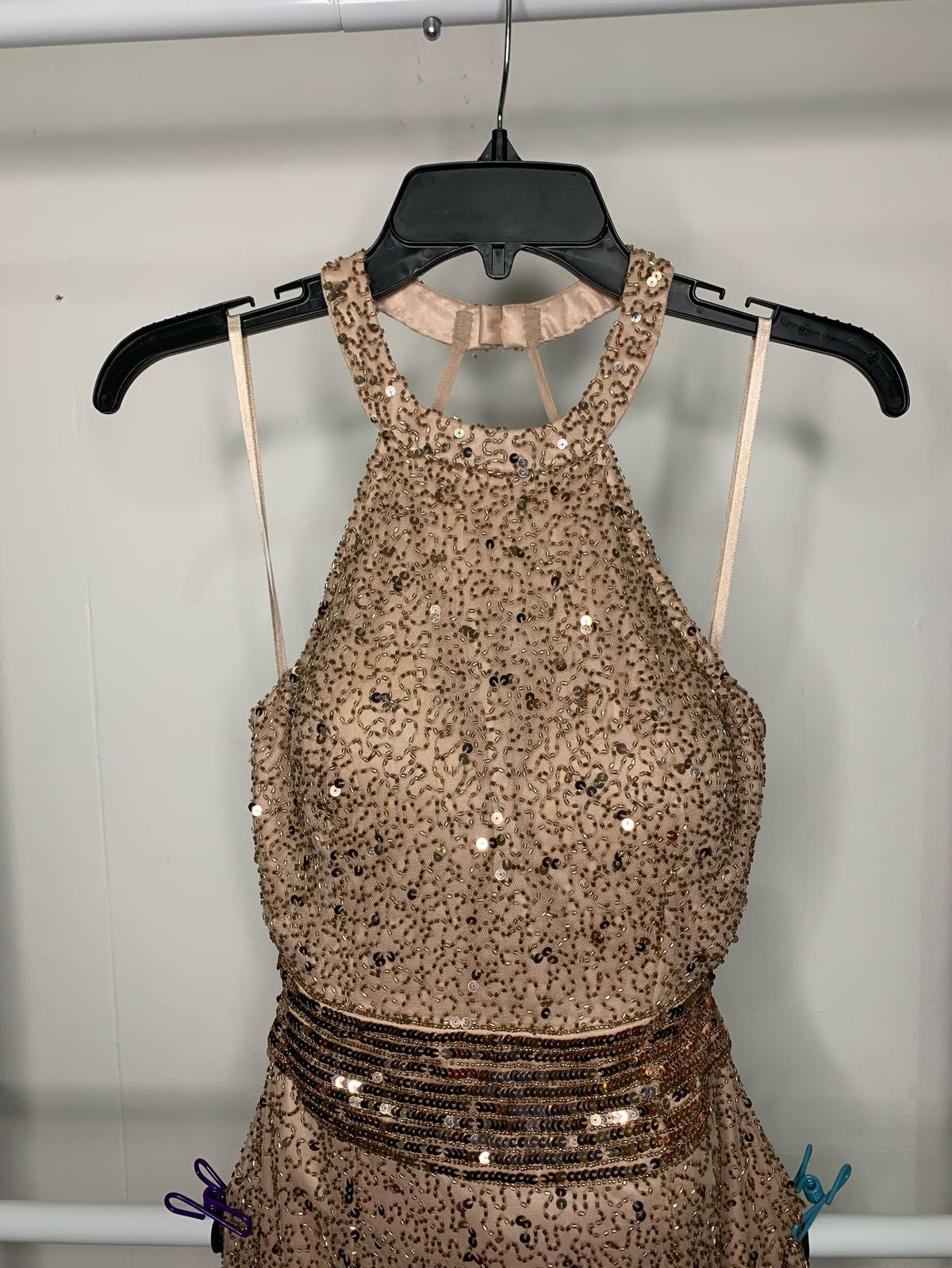 Ashley Lauren Size 4 Prom Rose Gold Cocktail Dress on Queenly