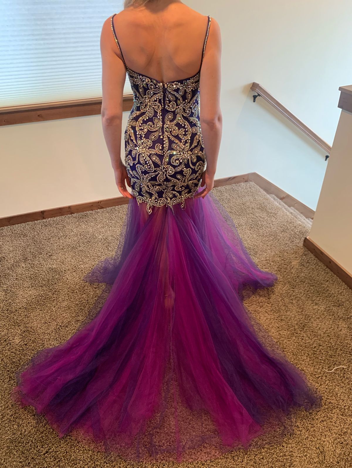 Mac Duggal Size 2 Prom Purple Mermaid Dress on Queenly