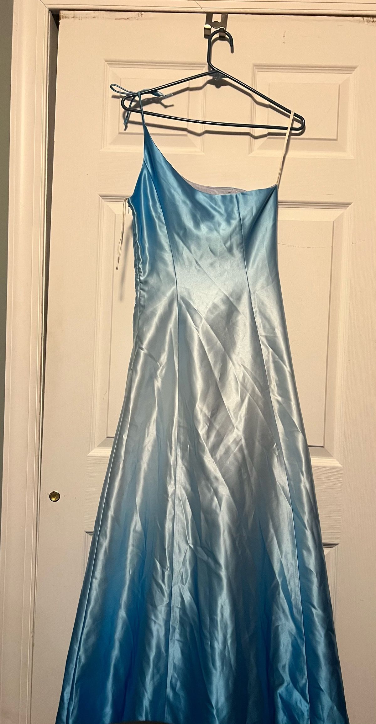 Size 2 Wedding Guest Blue Floor Length Maxi on Queenly