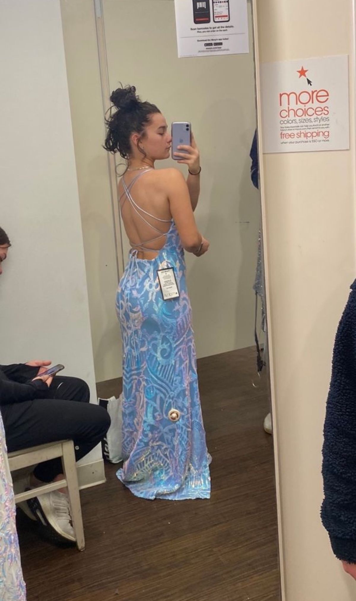 Macy's Size 2 Prom Blue Mermaid Dress on Queenly