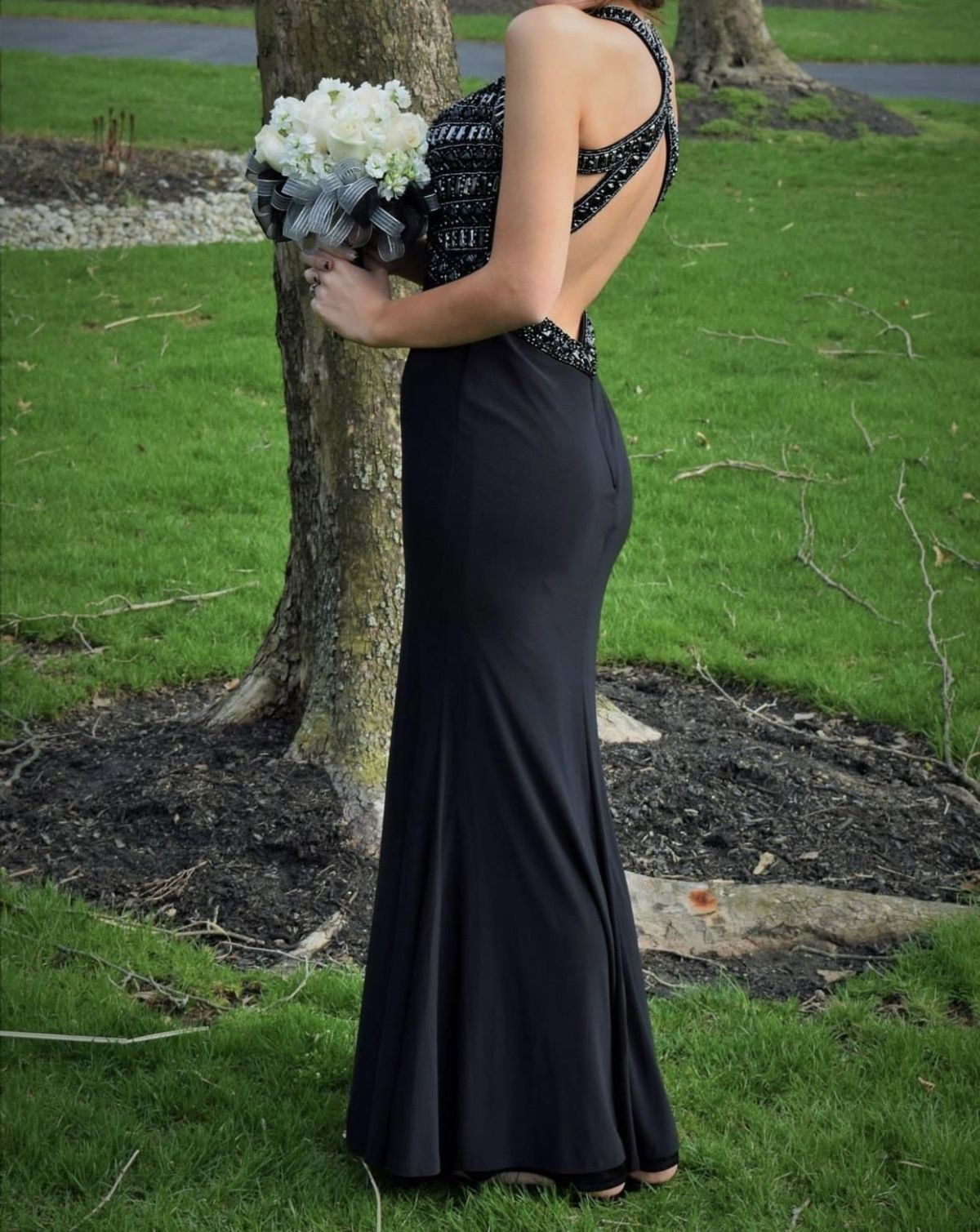 Tony Bowls Size 2 Prom Black Floor Length Maxi on Queenly