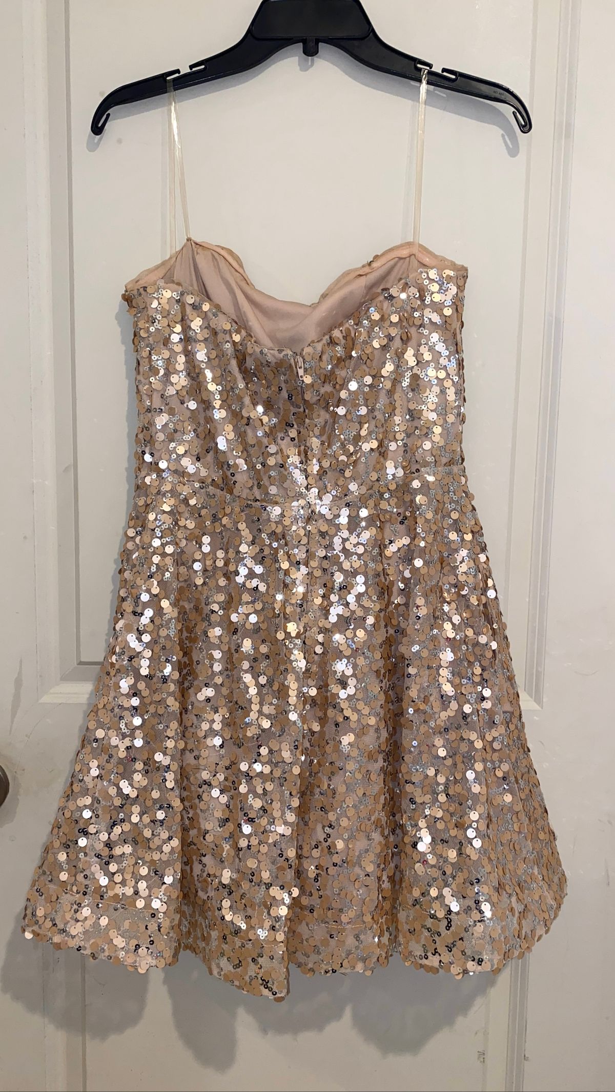 Size 10 Pageant Rose Gold A-line Dress on Queenly