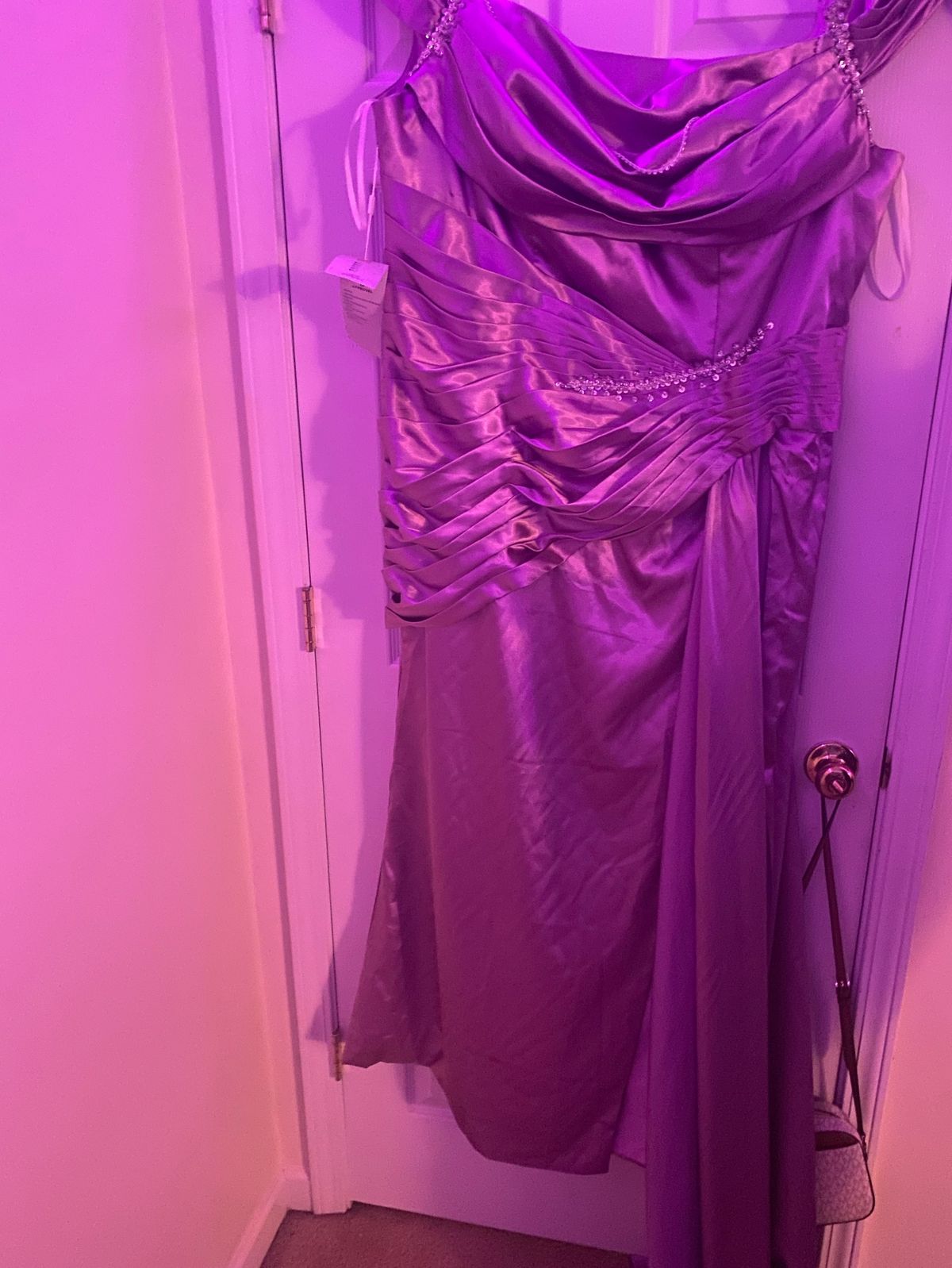 Plus Size 22 Prom Purple Mermaid Dress on Queenly