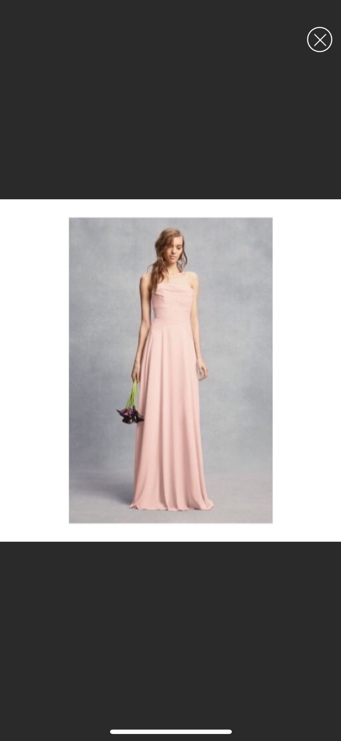 David's Bridal Size 4 Bridesmaid Strapless Sheer Pink A-line Dress on Queenly