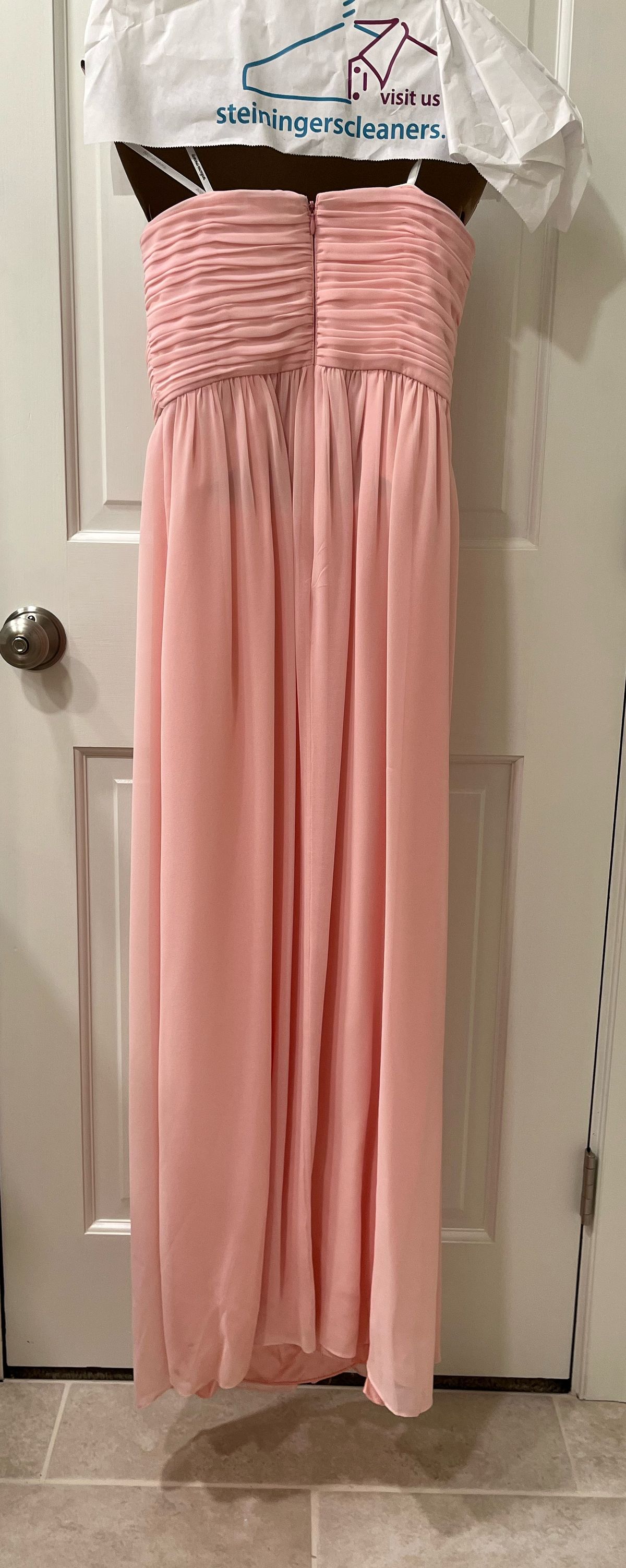 Donna Morgan Size 2 Strapless Pink Floor Length Maxi on Queenly
