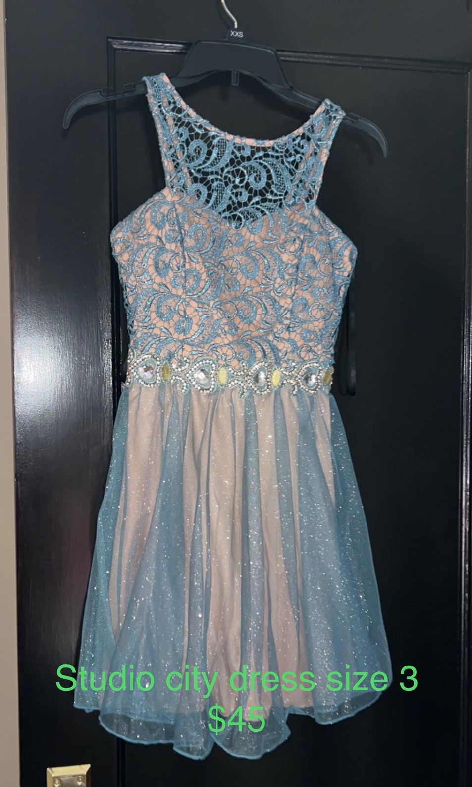 Studio city Girls Size 3 Blue A-line Dress on Queenly