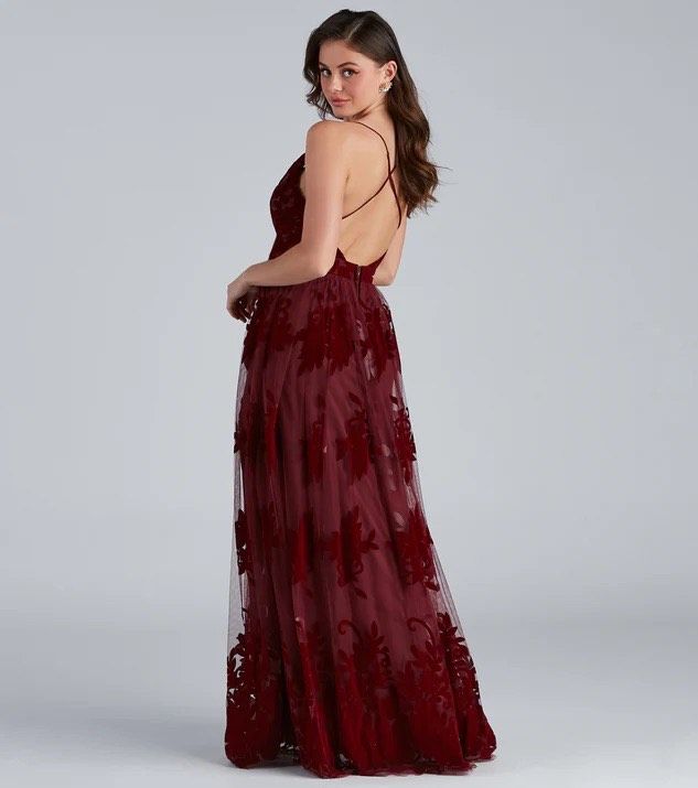 Windsor Size 6 Prom Red Side Slit Dress on Queenly