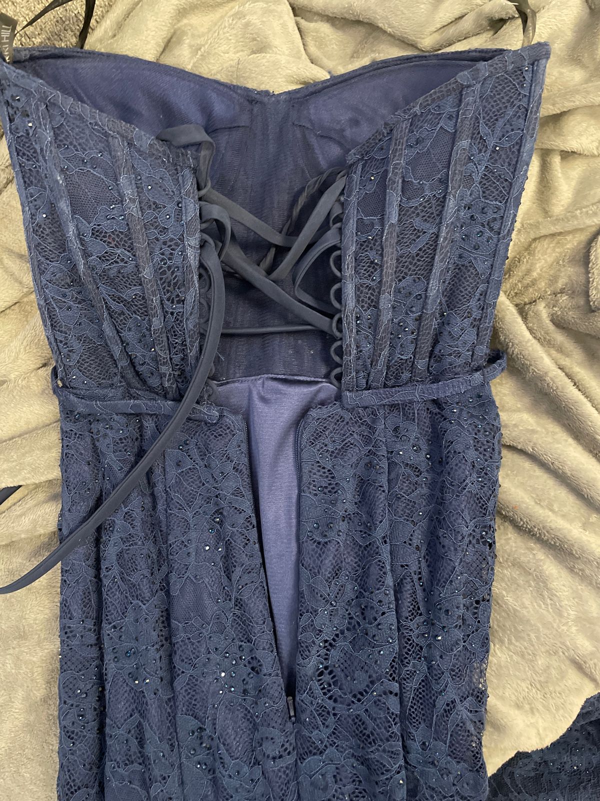 Sherri Hill Size 0 Blue Side Slit Dress on Queenly