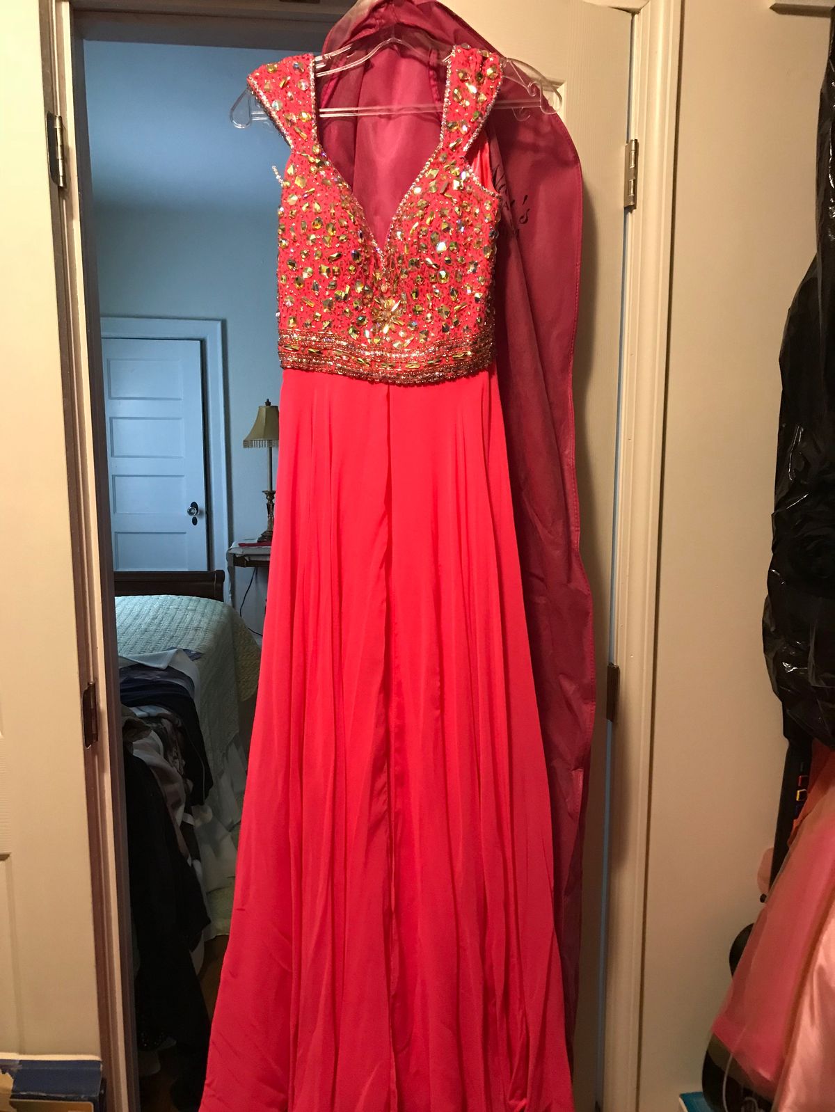 Size 4 Prom Pink Floor Length Maxi on Queenly