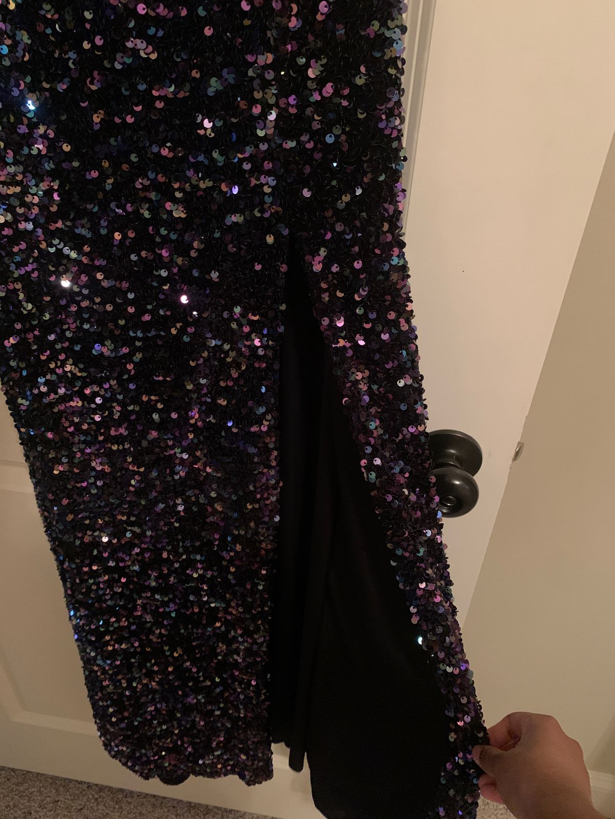 Size 2 Prom Multicolor Side Slit Dress on Queenly
