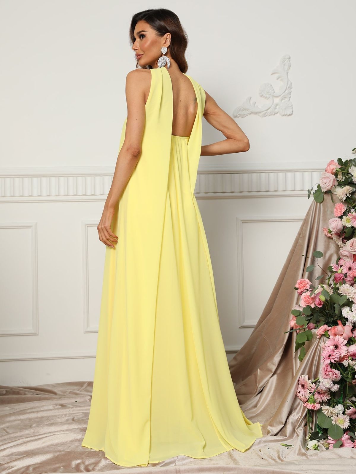 Style FSWD0847 Faeriesty Size XL Yellow A-line Dress on Queenly