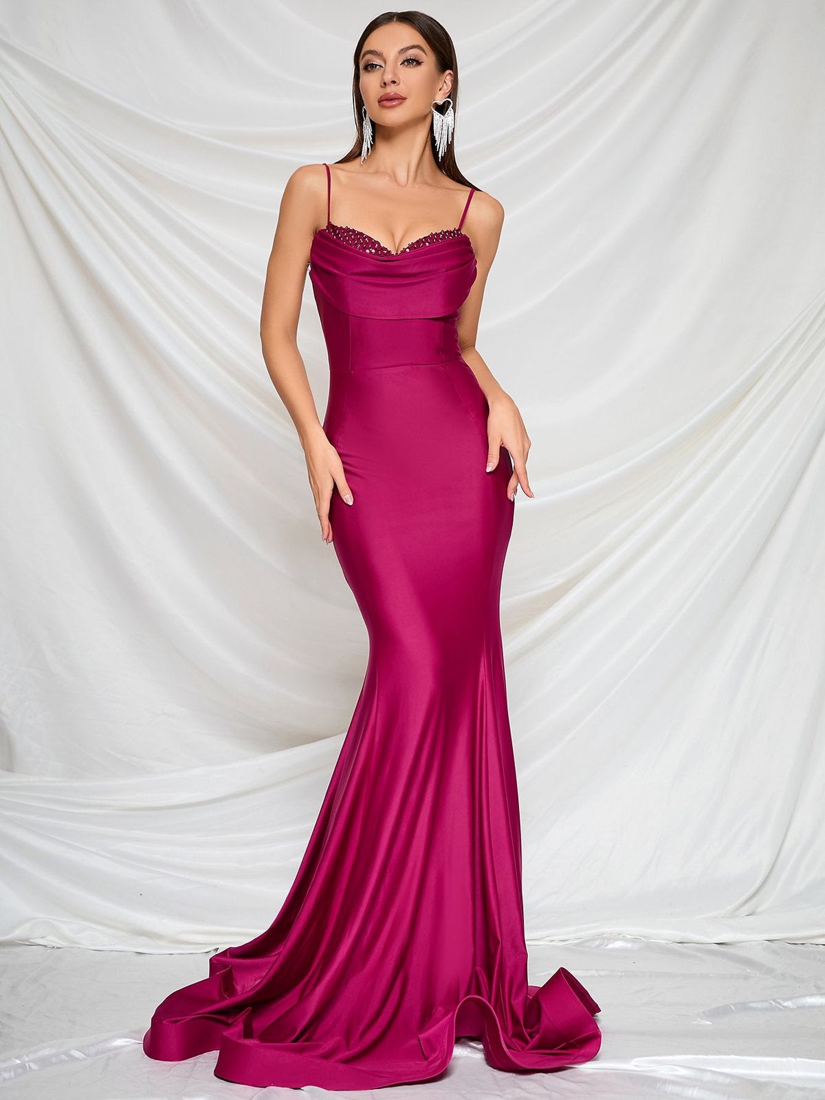 Style FSWD0349 Faeriesty Size XL Prom Burgundy Red Mermaid Dress on Queenly