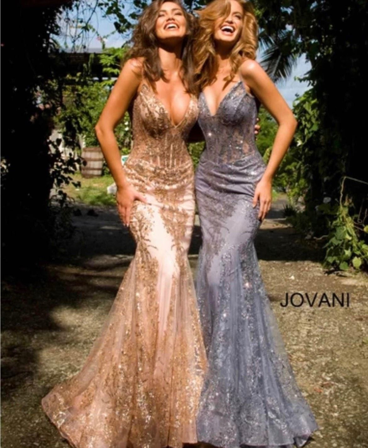 Jovani Size 8 Prom Silver Mermaid Dress on Queenly