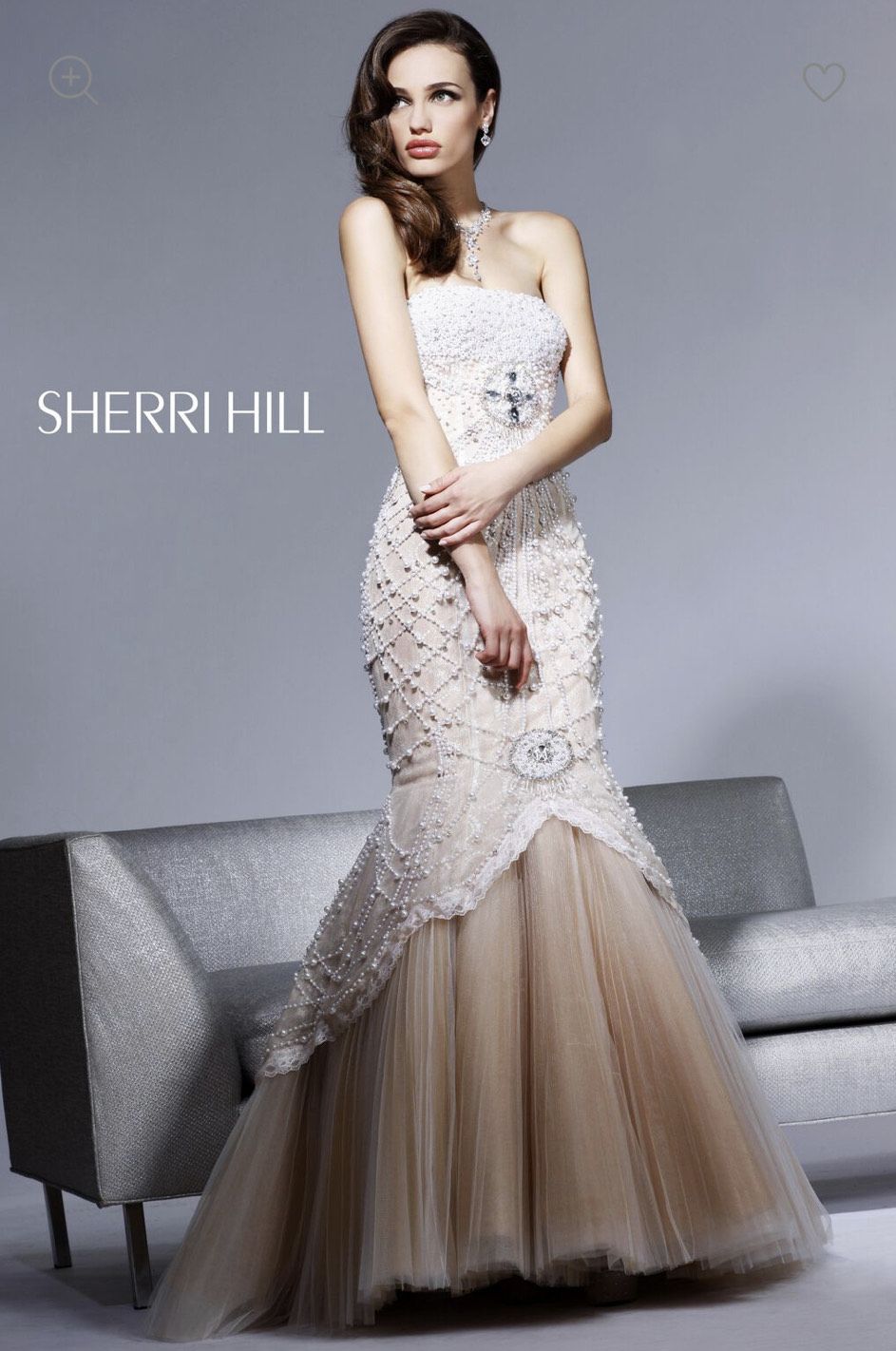 Sherri Hill Size 4 Prom Nude Mermaid Dress on Queenly