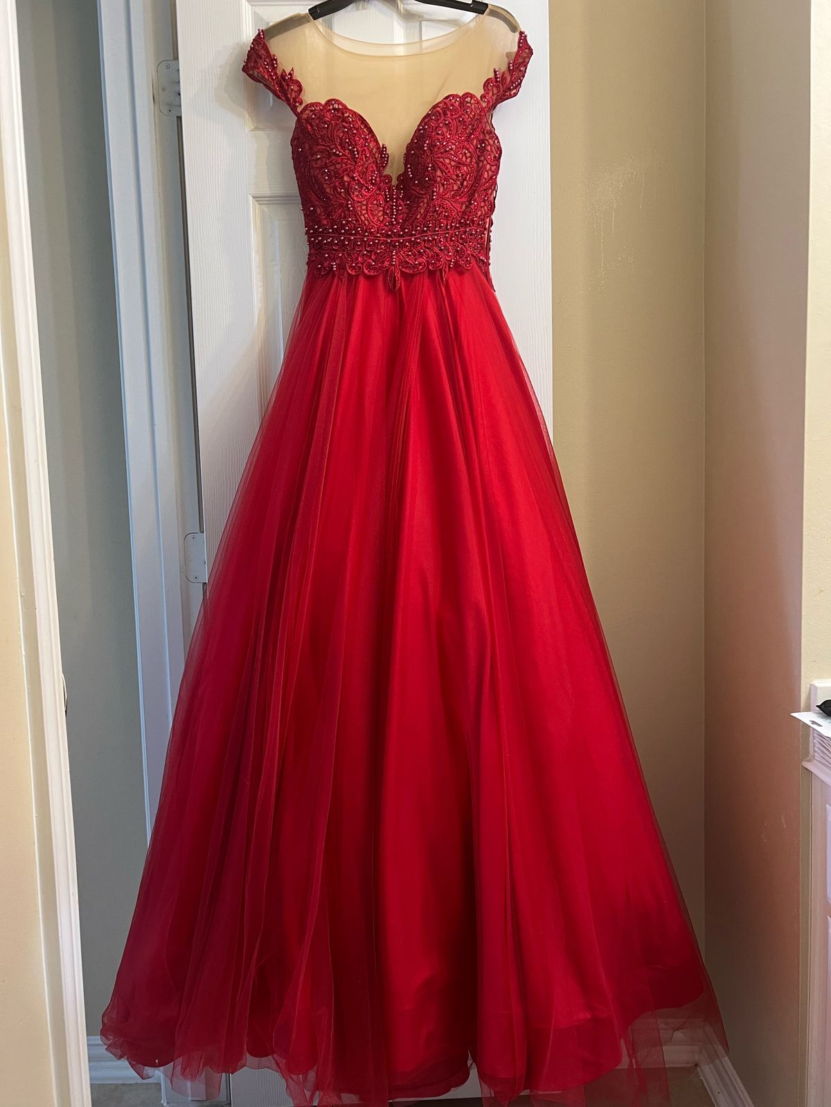 Terani Couture Size 0 Prom Red Ball Gown on Queenly
