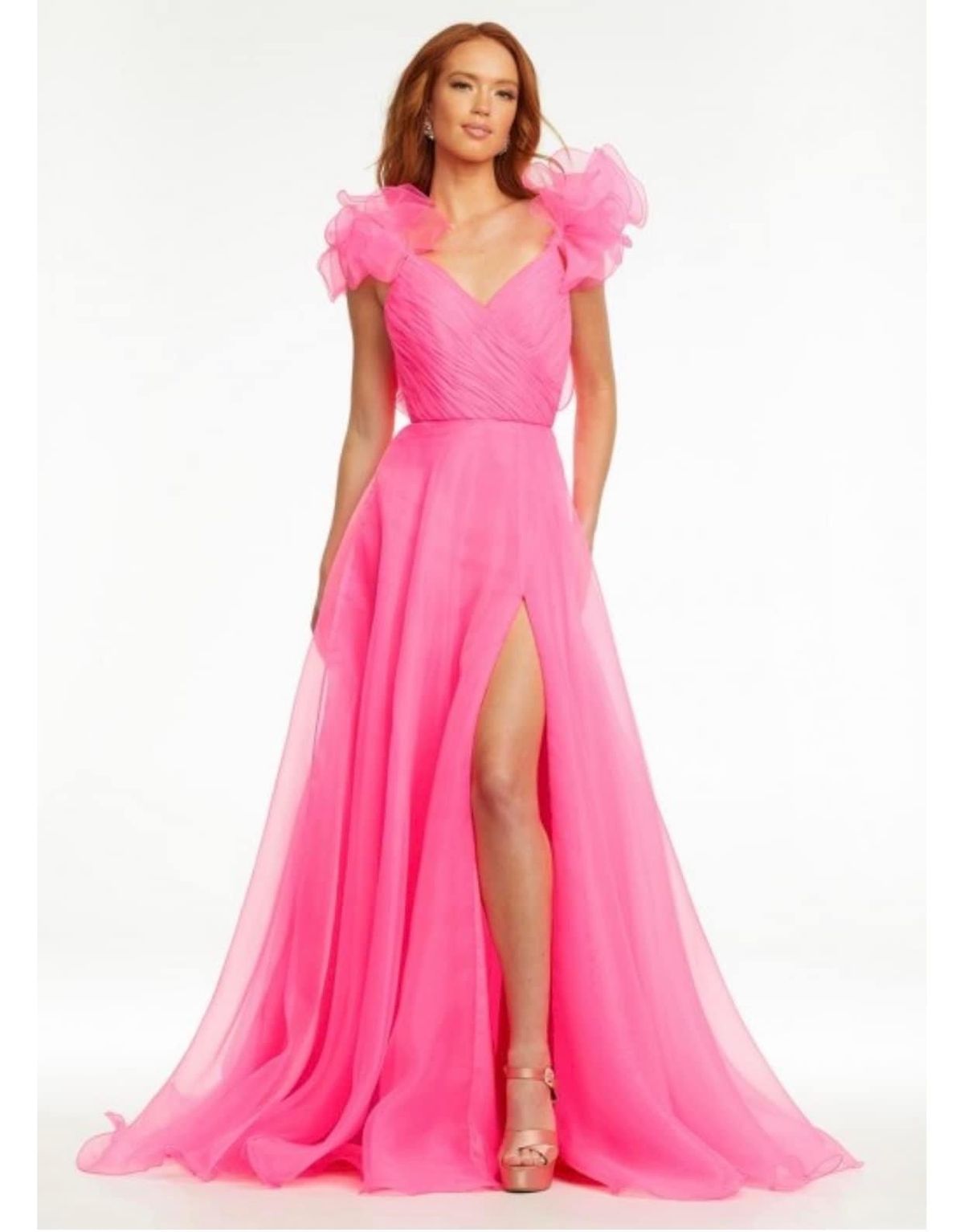 Ashley Lauren Size 4 Prom Pink A-line Dress on Queenly