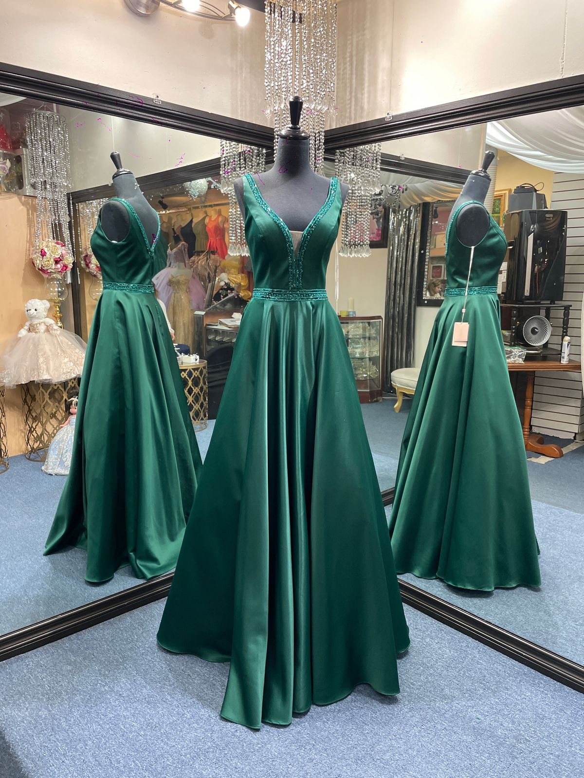 GLS Size XS Prom Green A-line Dress on Queenly