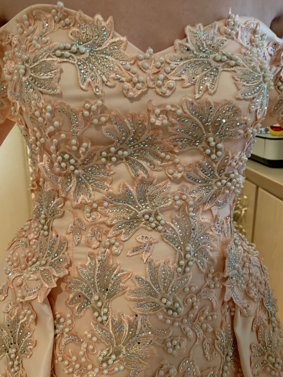Size S Nude Dress With Train on Queenly