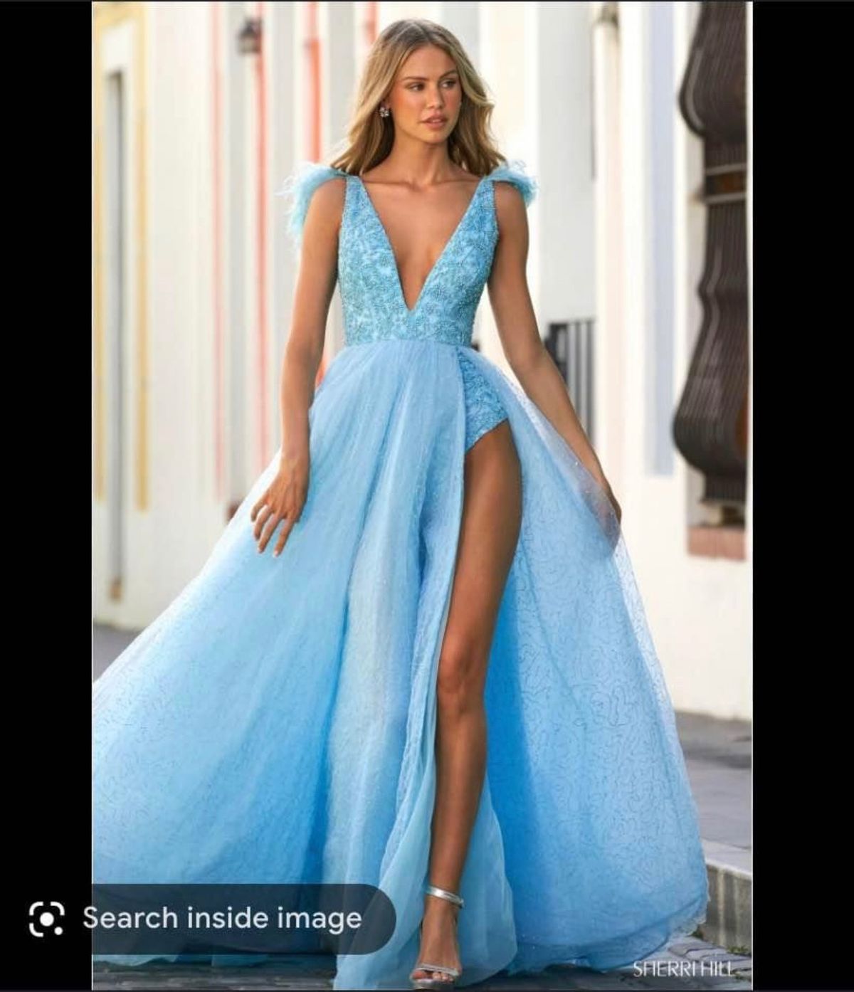 Sherri Hill Size 4 Prom Purple Side Slit Dress on Queenly