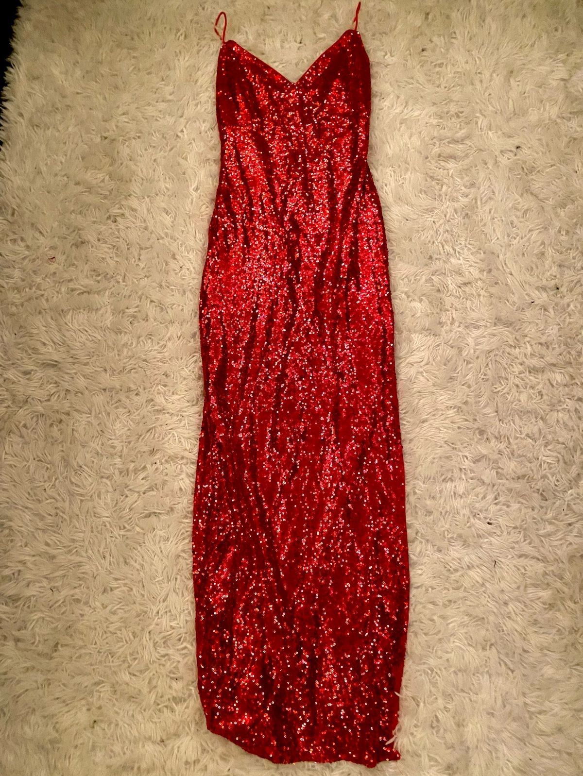 Size XS Prom Red Side Slit Dress on Queenly