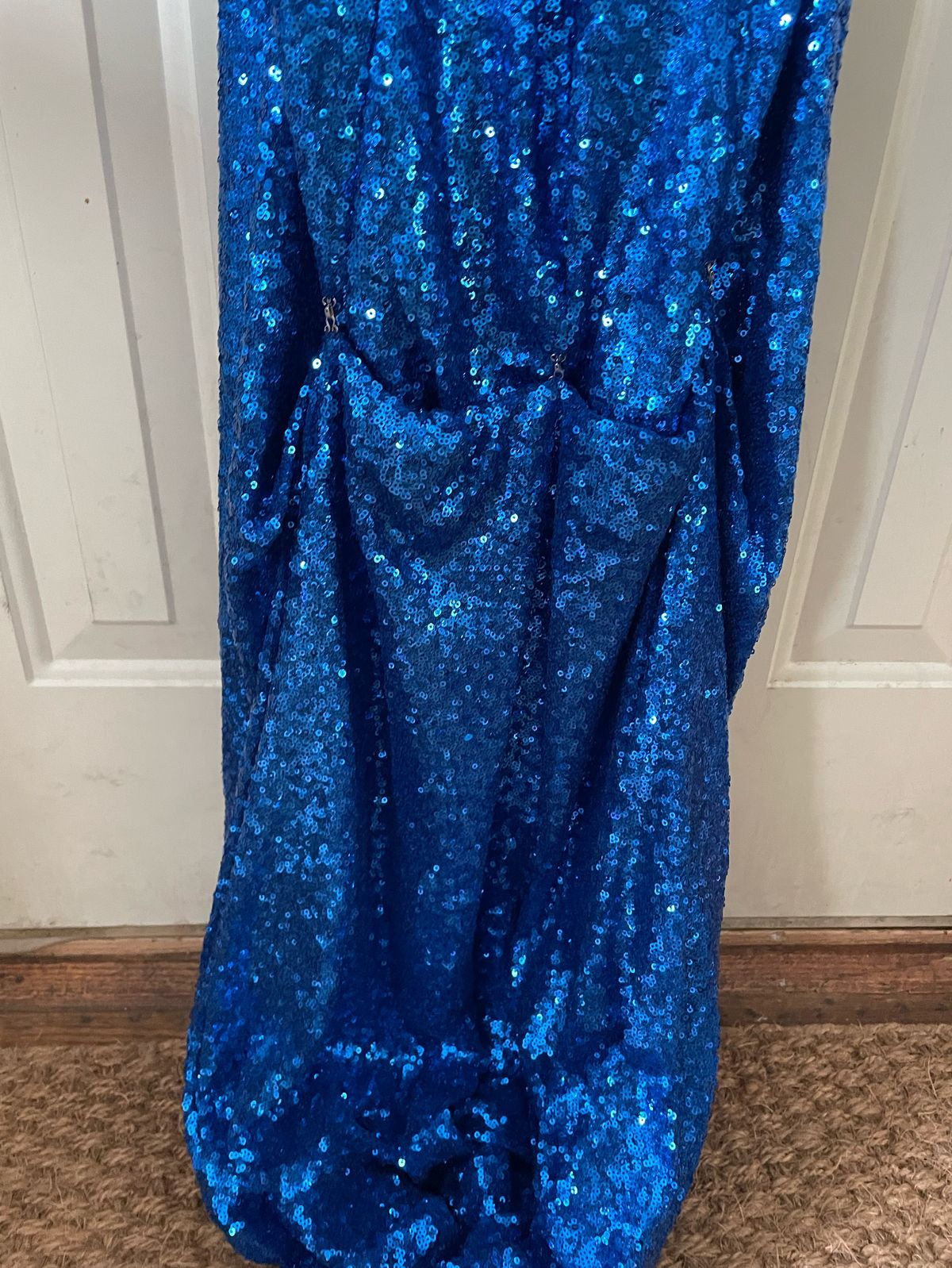Faviana Size 8 Prom Blue Floor Length Maxi on Queenly