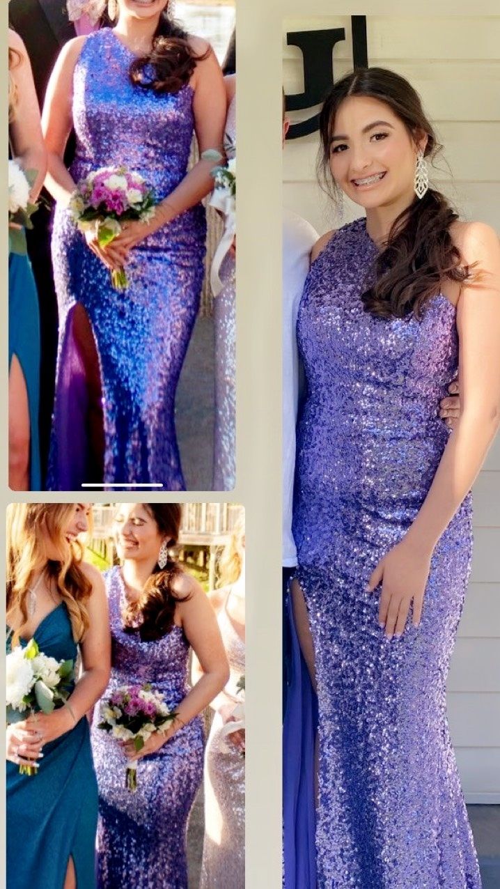 Size 6 Prom Purple Cocktail Dress on Queenly