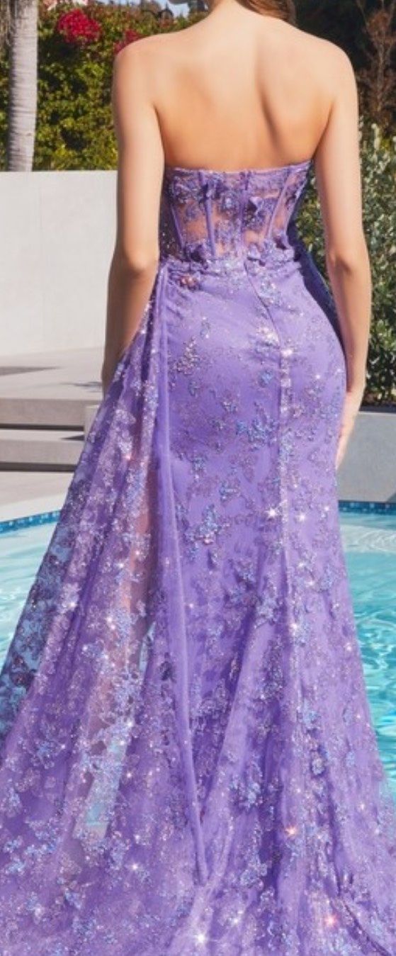 Size 10 Wedding Guest Purple Cocktail Dress on Queenly