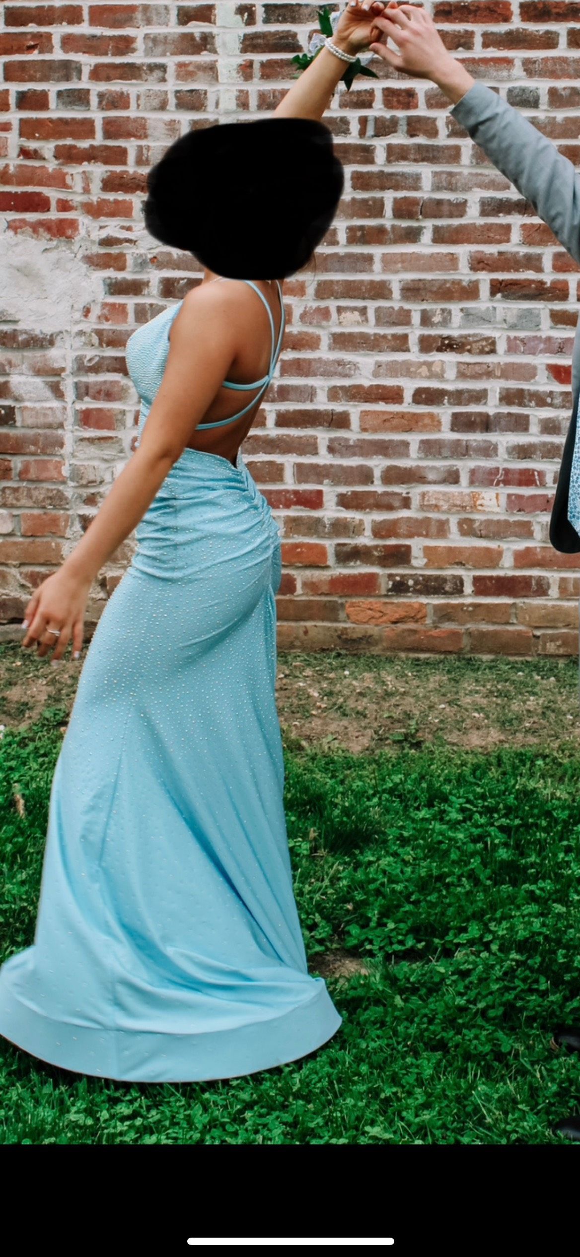 Sherri Hill Size 2 Prom Sequined Light Blue Mermaid Dress on Queenly