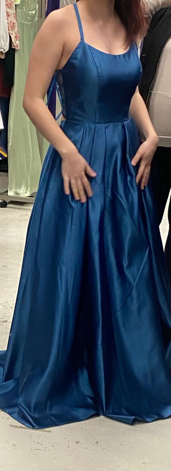 Size 6 Bridesmaid Royal Blue Ball Gown on Queenly