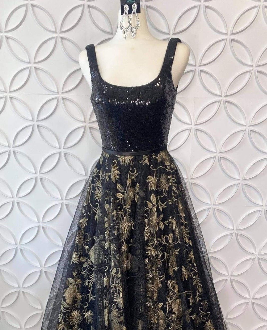 Colors Size 8 Prom Black Ball Gown on Queenly