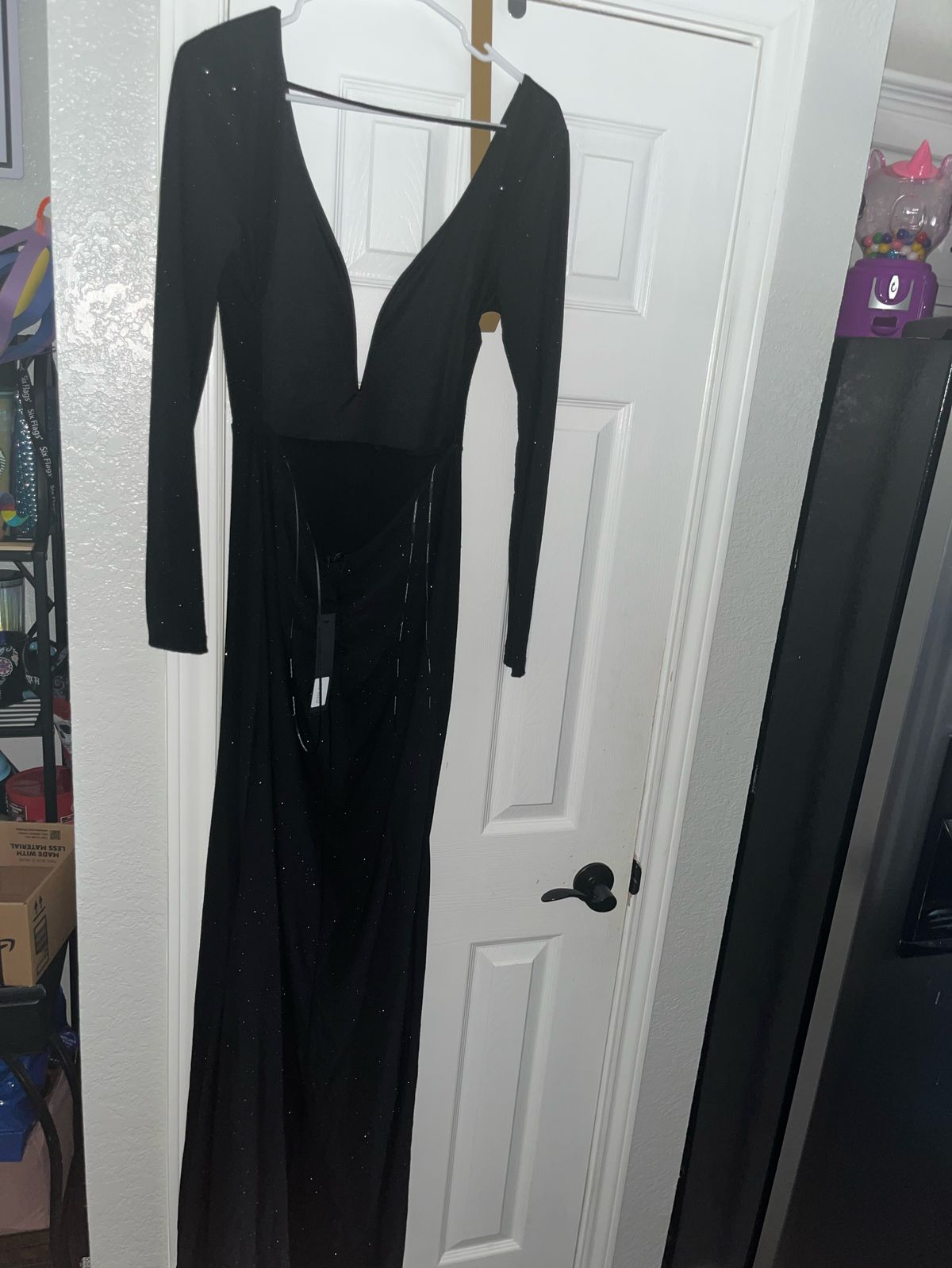 Size L Prom Black Floor Length Maxi on Queenly