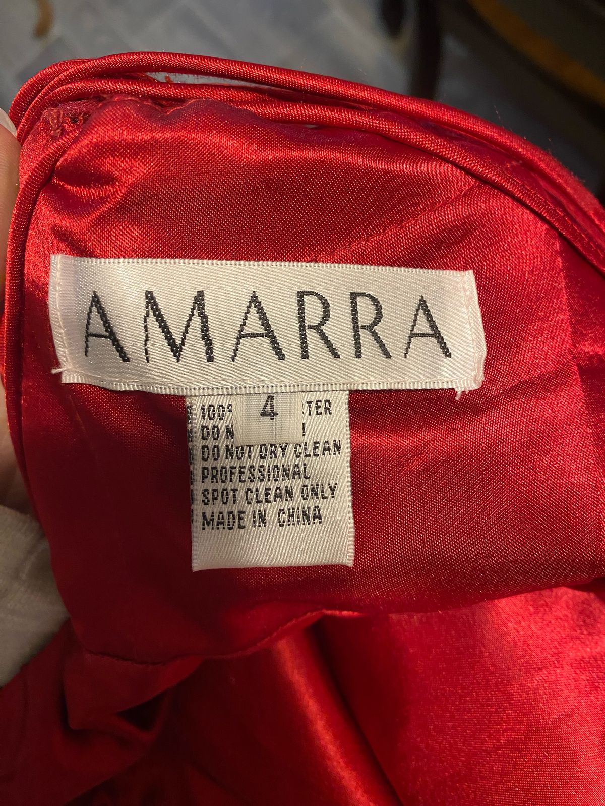 Amarra Size 4 Prom Red Ball Gown on Queenly