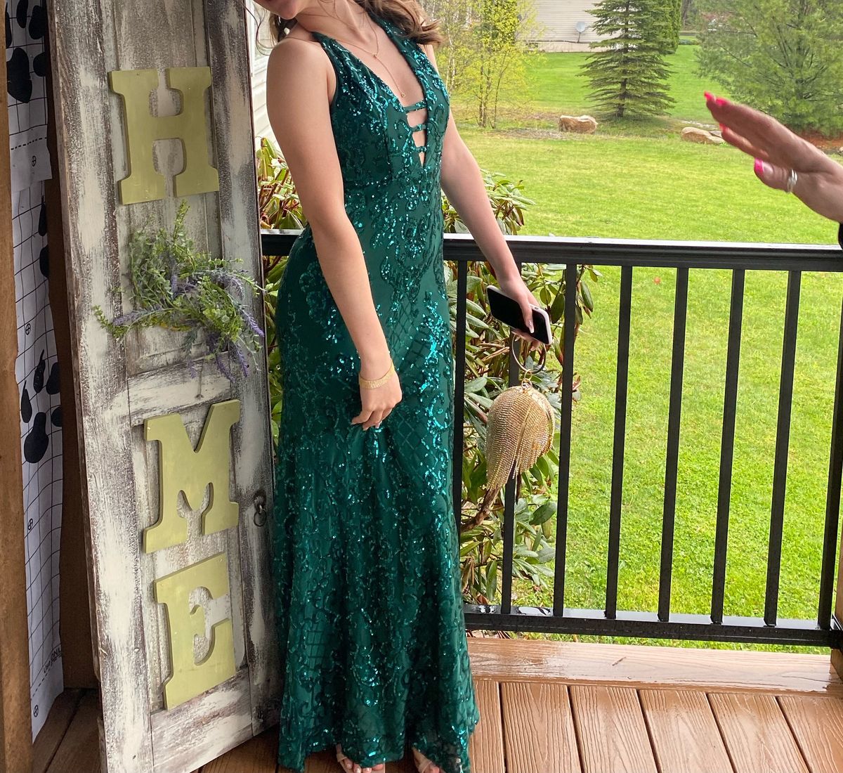 Size S Prom Green A-line Dress on Queenly