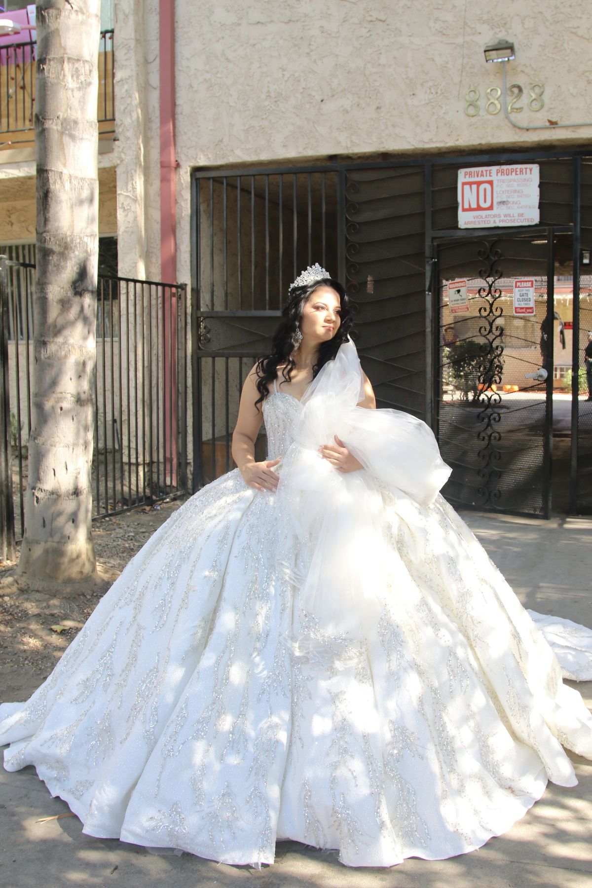 Size M Wedding Lace White Ball Gown on Queenly