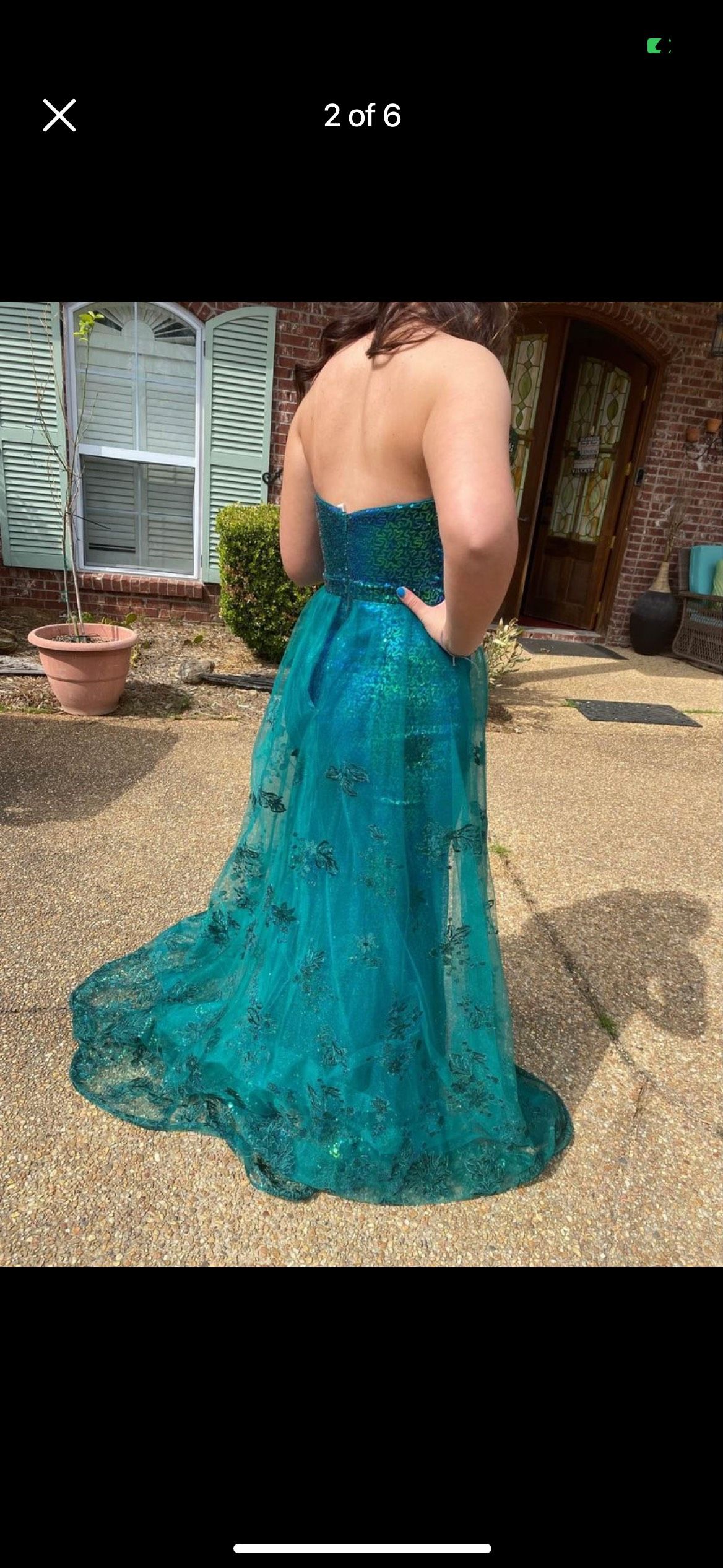 Ellie Wilde Size 4 Prom Green Mermaid Dress on Queenly