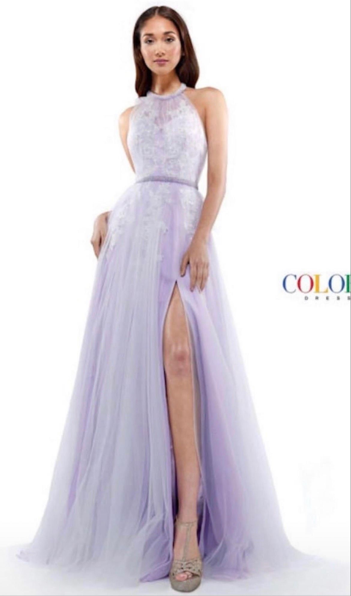 Colors Size 10 Prom Purple A-line Dress on Queenly