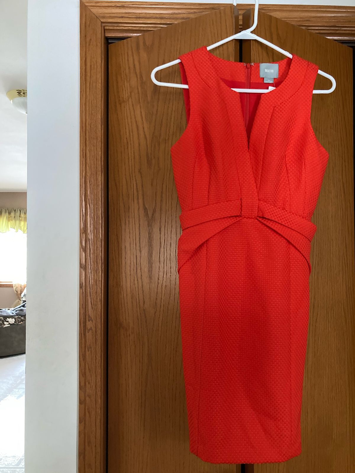 Maeve Size 4 Red Side Slit Dress on Queenly
