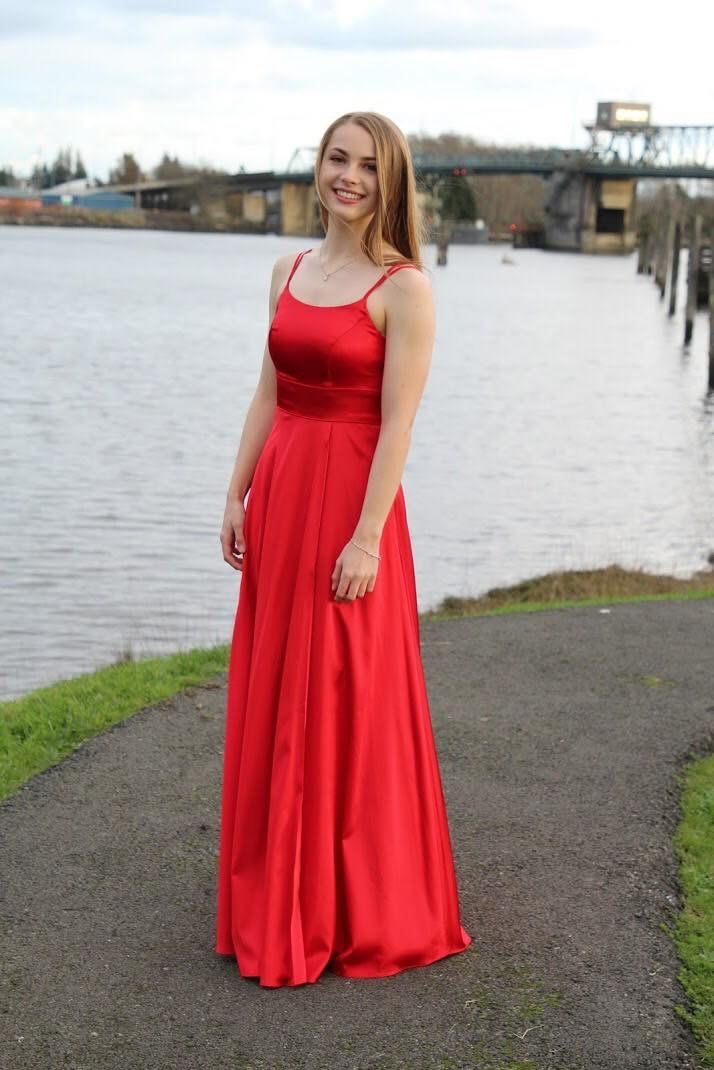 Size S Pageant Red Ball Gown on Queenly