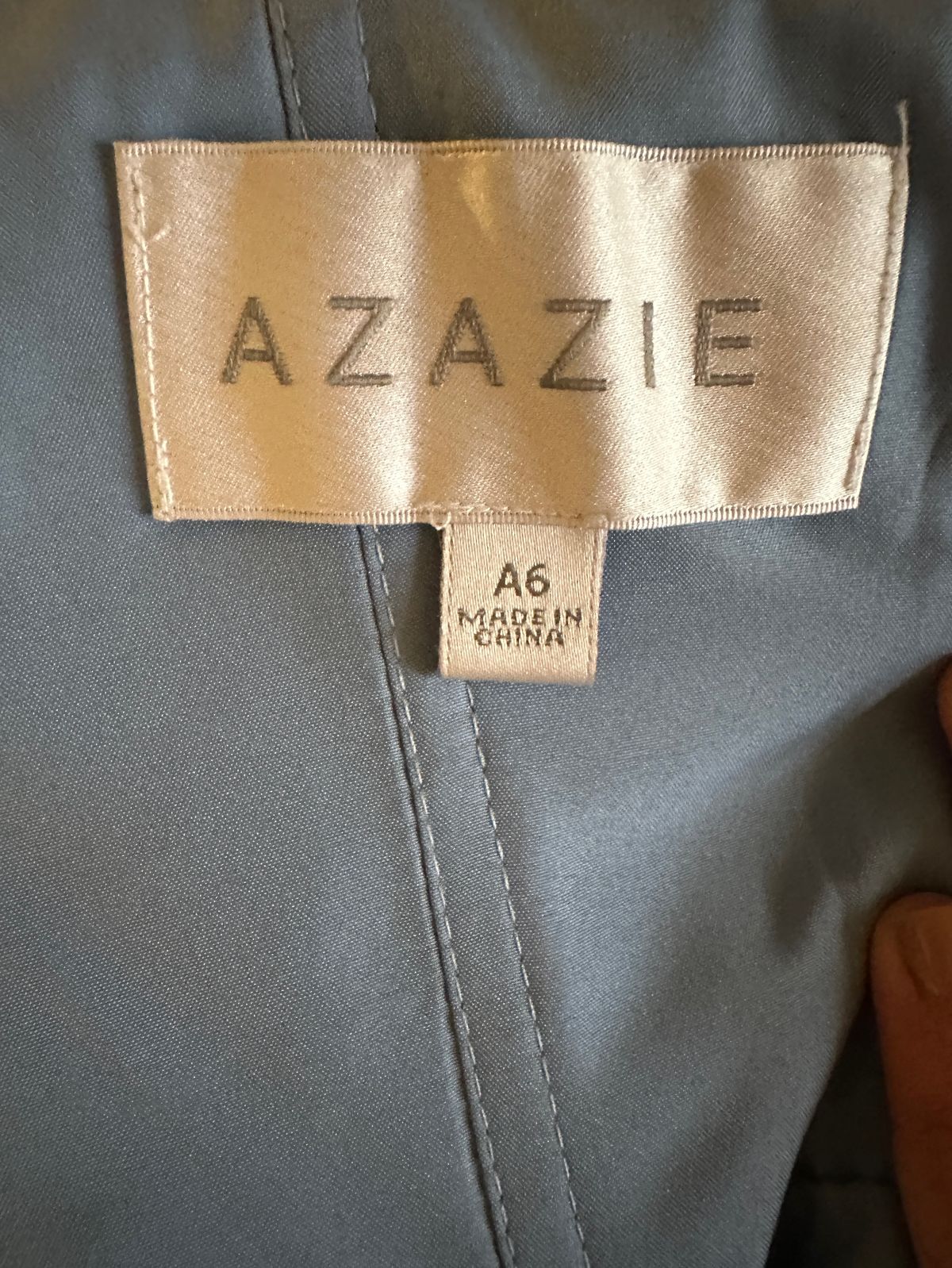 Azazie Size 6 Bridesmaid Blue Floor Length Maxi on Queenly