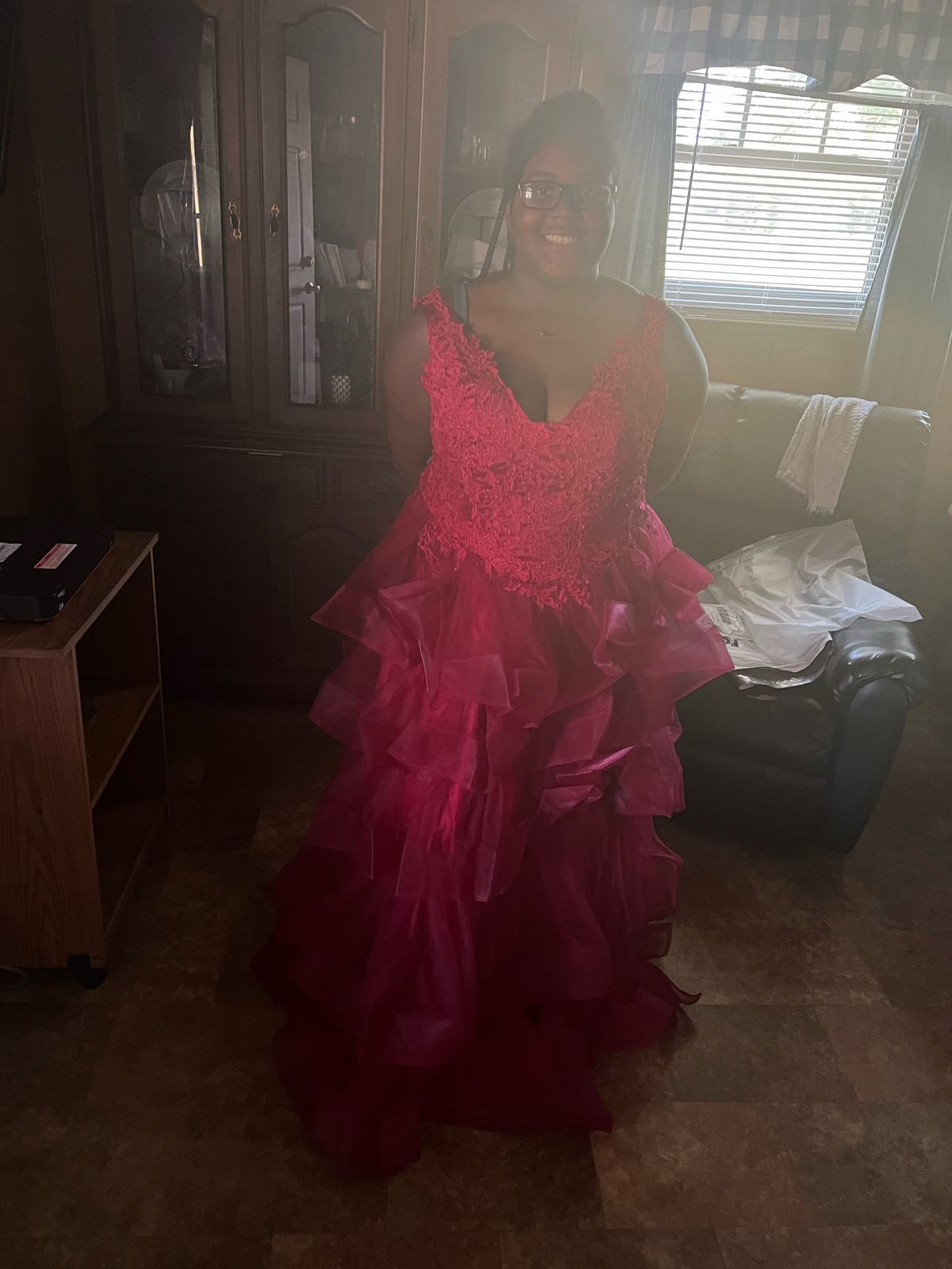 af Reaktor renhed Promgirl Size 1X Prom Red Dress With Train on Queenly