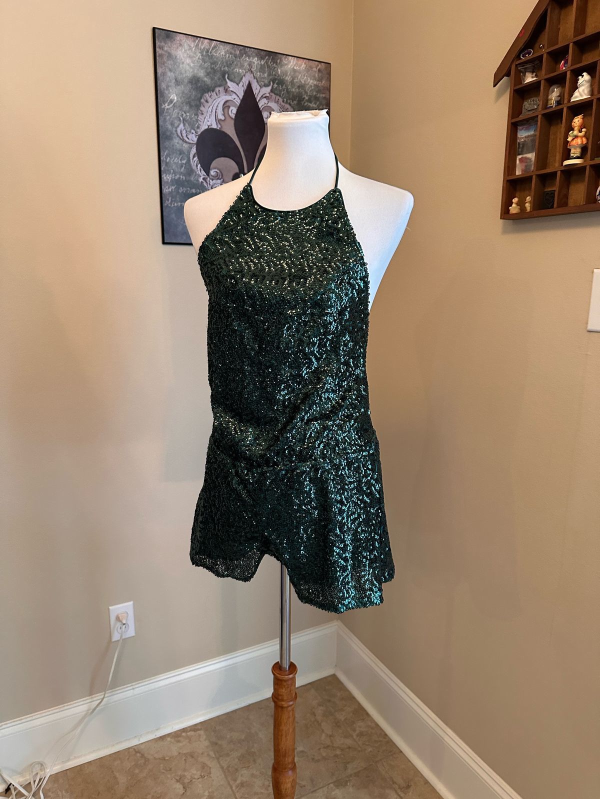 Size 4 Prom Green Formal Jumpsuit on Queenly