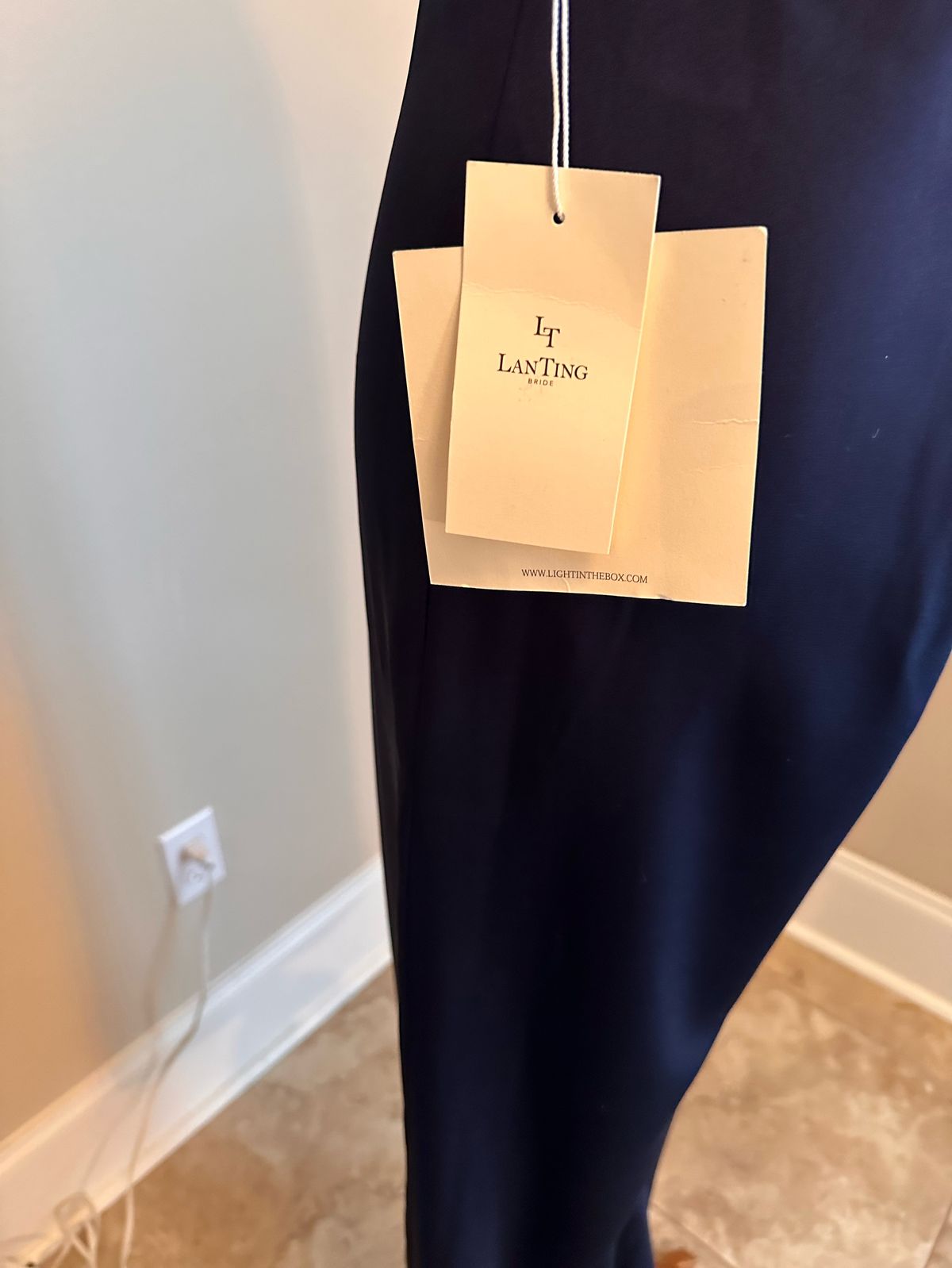 Size XS Homecoming High Neck Navy Blue Formal Jumpsuit on Queenly